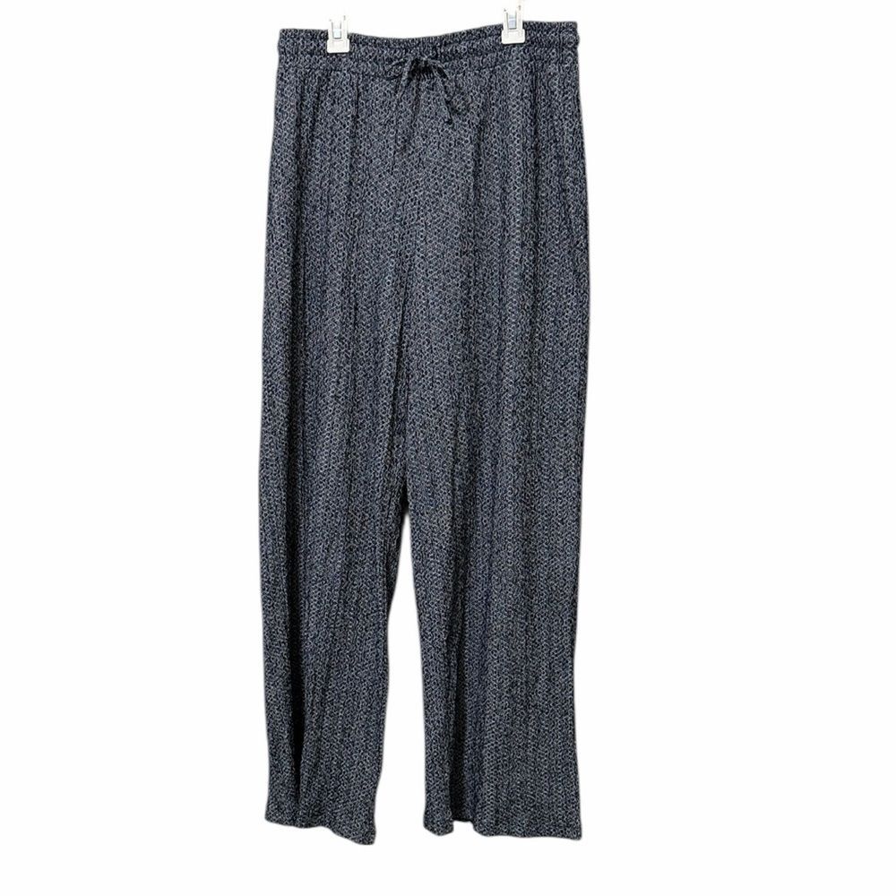 Zara Blue & White Flowy Pants Size L NWT